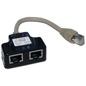 Y-Adapter, 2 Ethernet ports, shielded